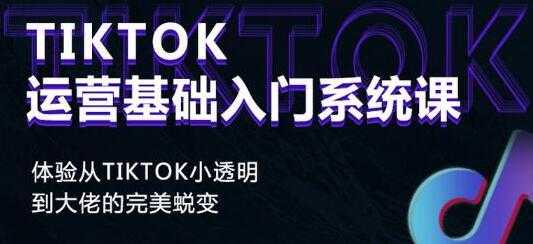 《Tiktok运营基础入门系统课》从tiktok小白到大佬的完美蜕变-虚拟资源库