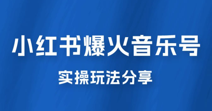 副业拆解：小红书爆火音乐号引流变现项目，视频版一条龙实操玩法分享给你-虚拟资源库