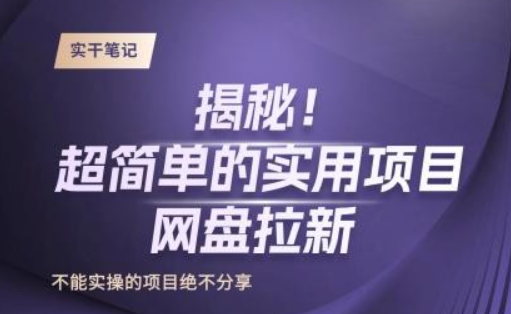 揭秘超简单的实用项目：网盘拉新-虚拟资源库