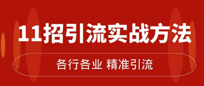 精准引流术 11招引流实战方法 让你私域流量加到爆（11节课）-虚拟资源库