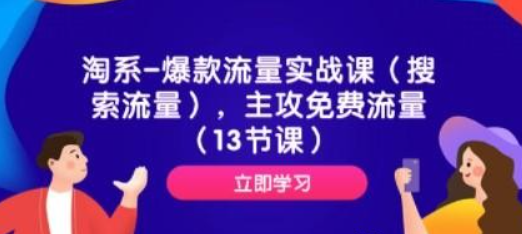 淘系-爆款流量实战课（搜索流量），主攻免费流量（13节课）-虚拟资源库