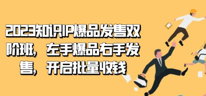 2023知识IP爆品发售双阶班 左手爆品右手发售 开启批量收钱-虚拟资源库