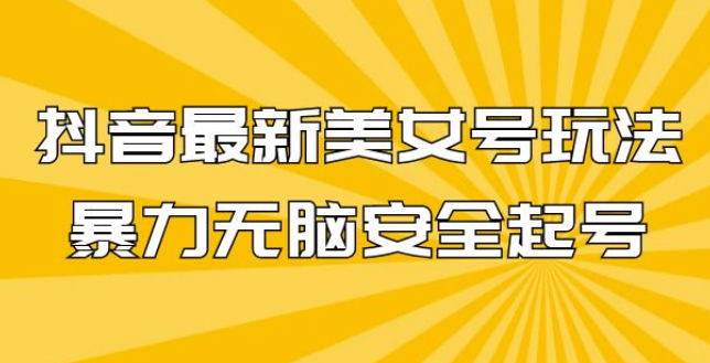 抖音最新美女号玩法 新号不封号 暴力无脑安全起号-虚拟资源库