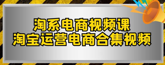 淘系电商视频课 淘宝运营电商合集视频（33节课）-虚拟资源库