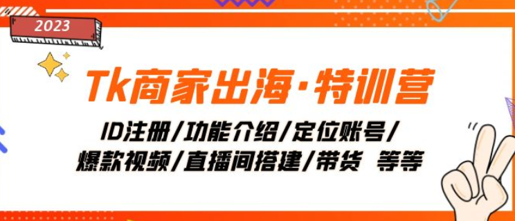 Tk商家出海特训营：ID注册/功能介绍/定位账号/爆款视频/直播间搭建/带货-虚拟资源库