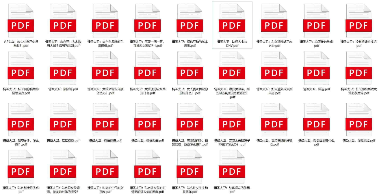 恋爱学堂情圣大卫PDF电子书（共33本）价值499元-虚拟资源库