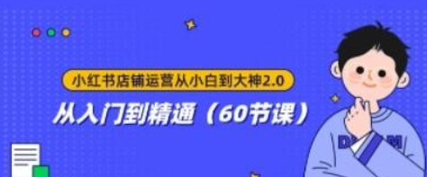 小红书店铺运营从小白到大神2.0，从入门到精通（60节课）-虚拟资源库