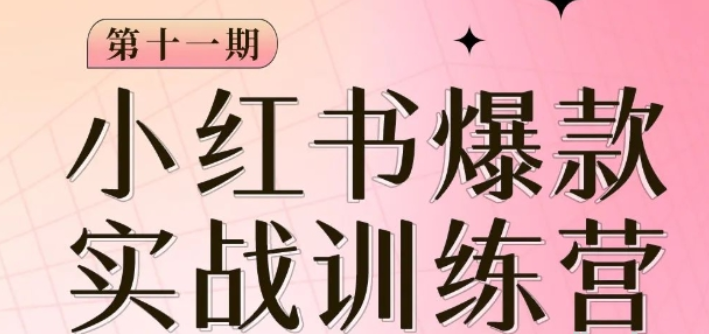 小红书博主爆款特训营11期：无需技能 不露脸 0-1教你做爆款 涨粉 引流 变现-虚拟资源库