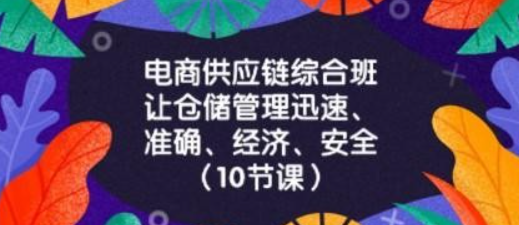 电商-供应链综合班，让仓储管理迅速、准确、经济、安全！（10节课）-虚拟资源库