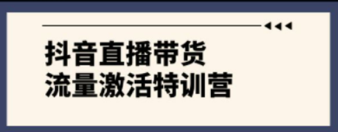 抖音直播带货-流量激活特训营，入行新手小白主播必学（21节课+资料）-虚拟资源库