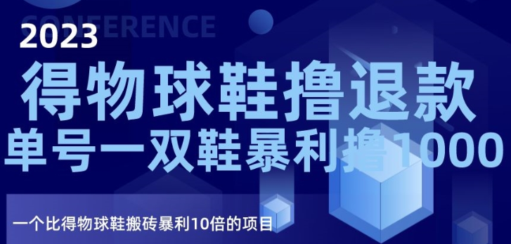 2023得物球鞋撸退款 单号一双鞋暴利撸1000 一个比得物球鞋搬砖暴利10倍的项目-虚拟资源库