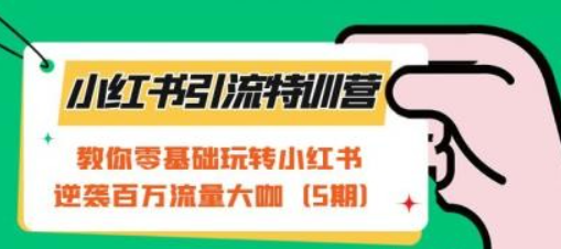 小红书引流特训营-第5期：教你零基础玩转小红书，逆袭百万流量大咖-虚拟资源库