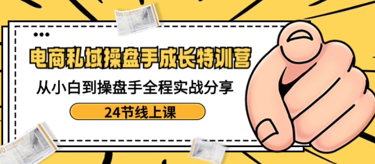 电商私域操盘手成长特训营 从小白到操盘手全程实战分享（24节课）-虚拟资源库