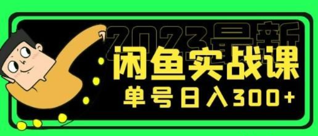 花599买的闲鱼项目：2023最新闲鱼实战课 单号日入300+（7节课）-虚拟资源库