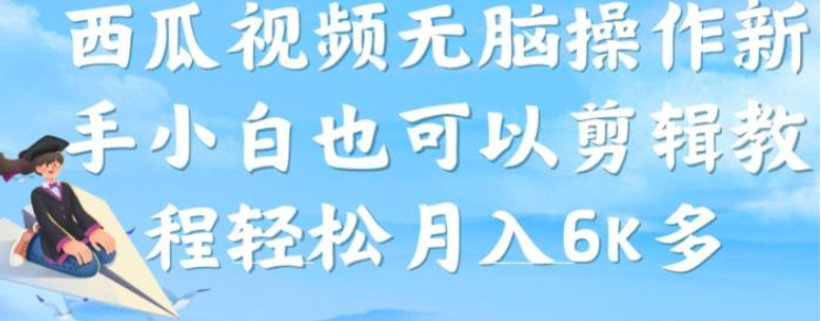 西瓜视频搞笑号无脑操作新手小白也可以-虚拟资源库