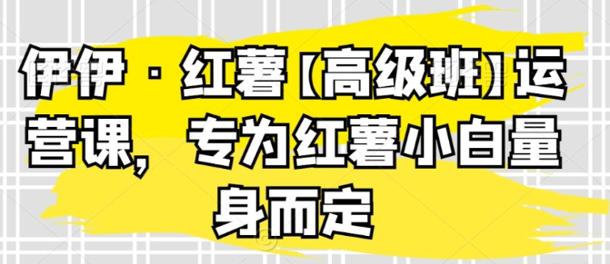 伊伊红薯【高级班】运营课 专为红薯小白量身而定-虚拟资源库