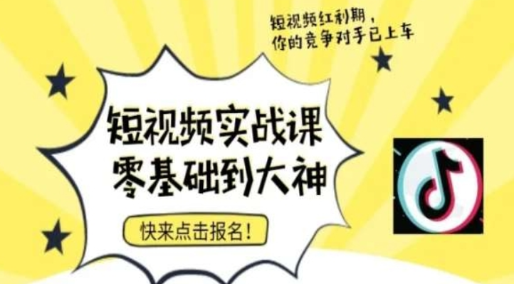 短视频零基础落地实操训练营 短视频实战课零基础到大神-虚拟资源库