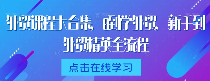 外贸课程大合集 0到1学外贸 新手到外贸精英全流程-虚拟资源库