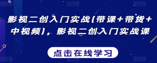 影视二创入门实战课程(带课+带货+中视频)-虚拟资源库