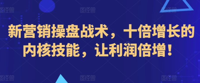 新营销操盘战术 十倍增长的内核技能 让利润倍增！-虚拟资源库