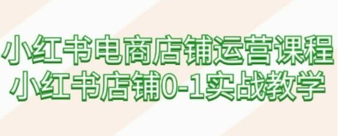 小红书电商店铺运营课程，小红书店铺0-1实战教学（60节课）-虚拟资源库