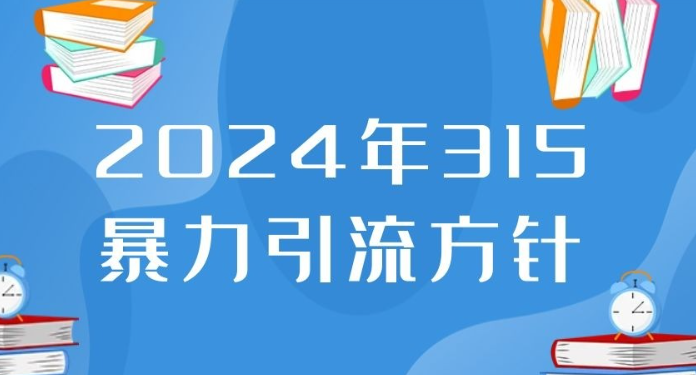 【引流方针】2024年315暴力引流方针-虚拟资源库