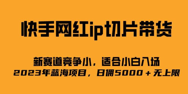 2023爆火的快手网红IP切片，号称日佣5000＋的蓝海项目，二驴的独家授权适合小白-虚拟资源库