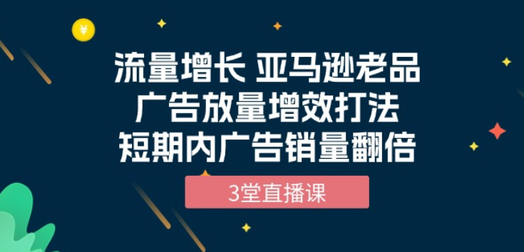 亚马逊老品广告放量增效打法 短期内广告销量翻倍【流量增长】-虚拟资源库