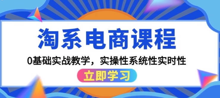 淘系电商课程 0基础实战教学 实操性系统性实时性（15课）-虚拟资源库