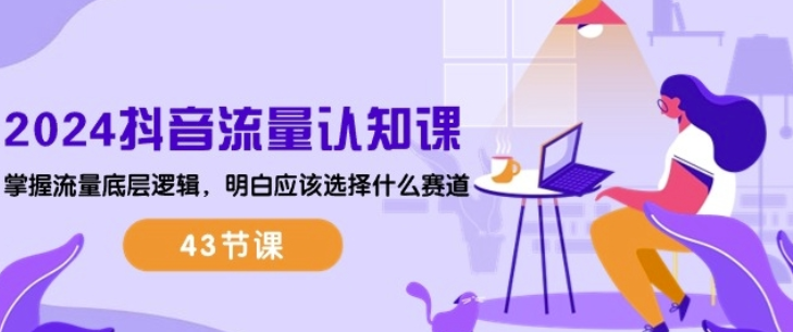 抖音流量认知课 掌握流量底层逻辑 明白应该选择什么赛道 (43节课)-虚拟资源库