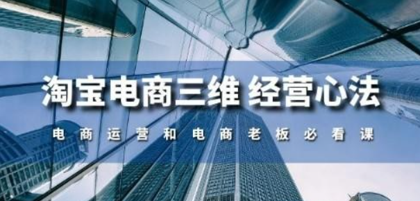 淘宝电商三维 经营心法：电商运营和电商老板必看课（59节课）-虚拟资源库