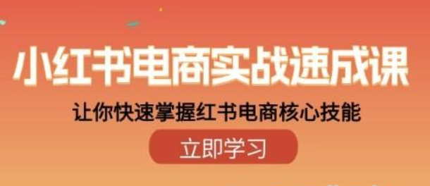 小红书电商实战速成课，让你快速掌握红书电商核心技能（28课）-虚拟资源库