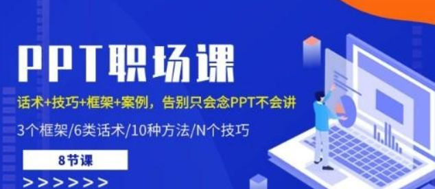 PPT职场课：话术+技巧+框架+案例，告别只会念PPT不会讲（8节课）-虚拟资源库