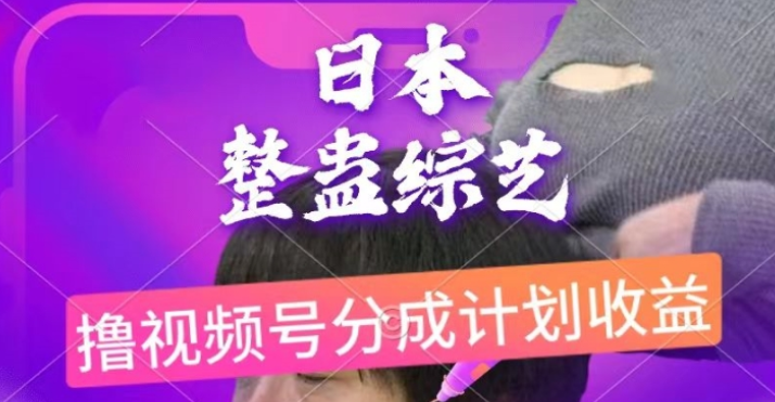 日本整蛊综艺 视频号分成计划收益 每天只需一小时 新手小白轻松上手-虚拟资源库