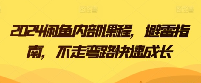 2024闲鱼内部避雷指南不走弯路快速成长-虚拟资源库