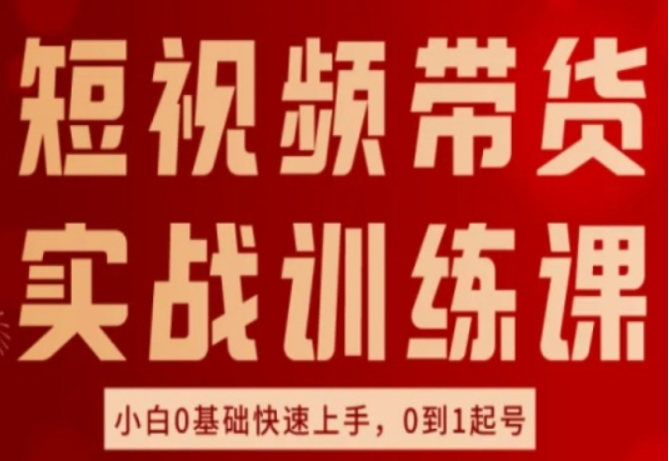 短视频带货实战训练课 好物分享实操 小白0基础快速上手 0到1起号-虚拟资源库