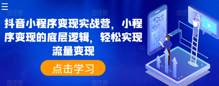 抖音小程序变现实战营 小程序变现的底层逻辑 轻松实现流量变现-虚拟资源库