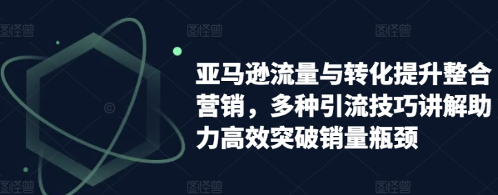 亚马逊流量与转化提升整合营销 多种引流技巧讲解助力高效突破销量瓶颈-虚拟资源库