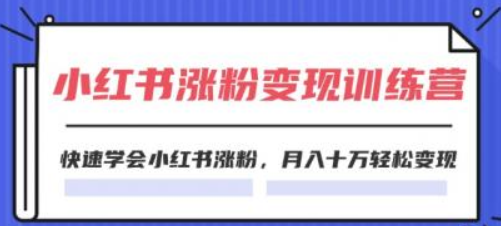 图片[1]-2024小红书19天涨粉变现特训营 快速学会小红书涨粉 月入十万轻松变现（42节）-虚拟资源库