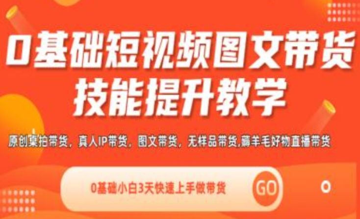 0基础短视频图文带货实操技能提升教学(直播课+视频课) 0基础小白3天快速上手做带货-虚拟资源库