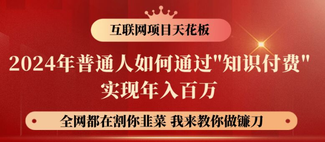 图片[1]-2024年普通人如何通过”知识付费”月入十万年入百万 实现财富自由-虚拟资源库