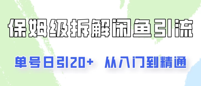 图片[1]-单号日引20+ 像素级拆解闲鱼引流创业粉 从入门到精通全流程-虚拟资源库